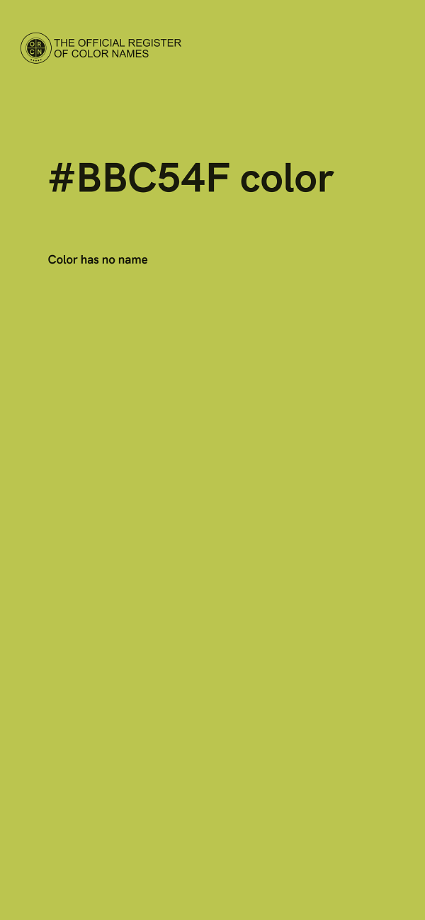 #BBC54F color image