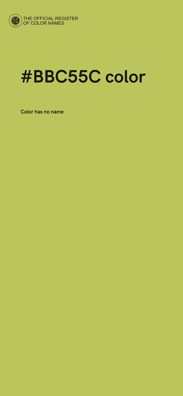 #BBC55C color image