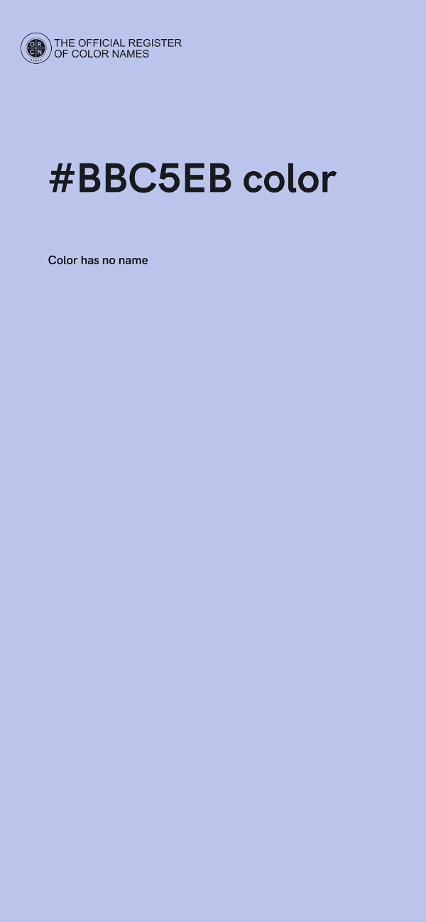 #BBC5EB color image