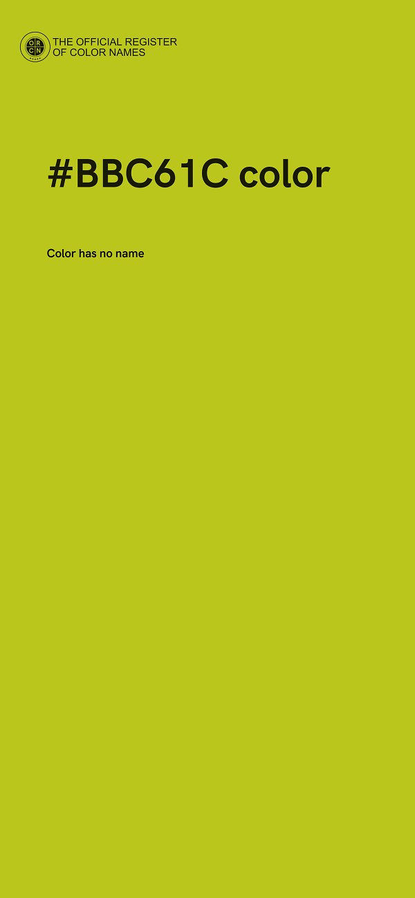 #BBC61C color image