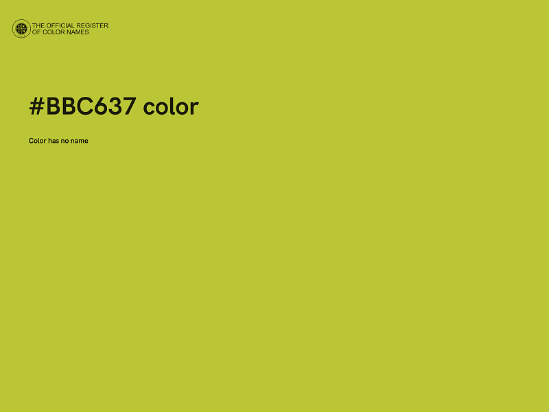 #BBC637 color image