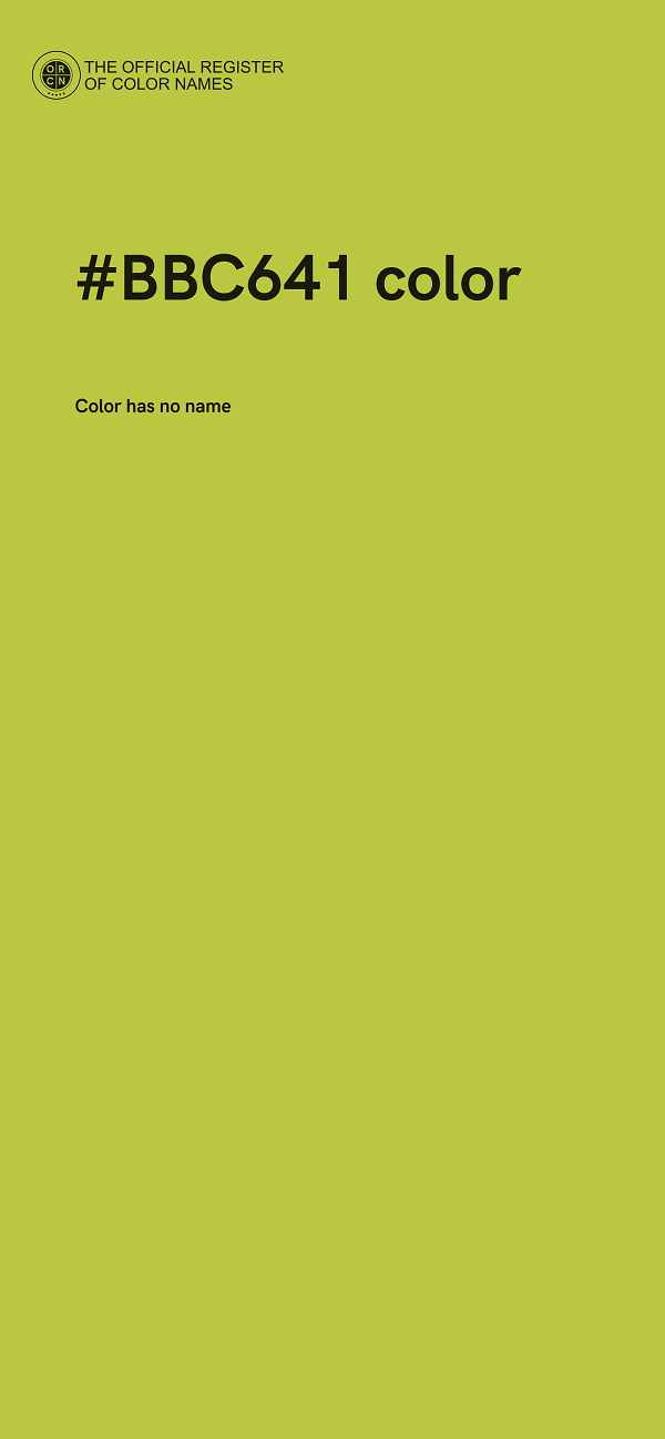 #BBC641 color image