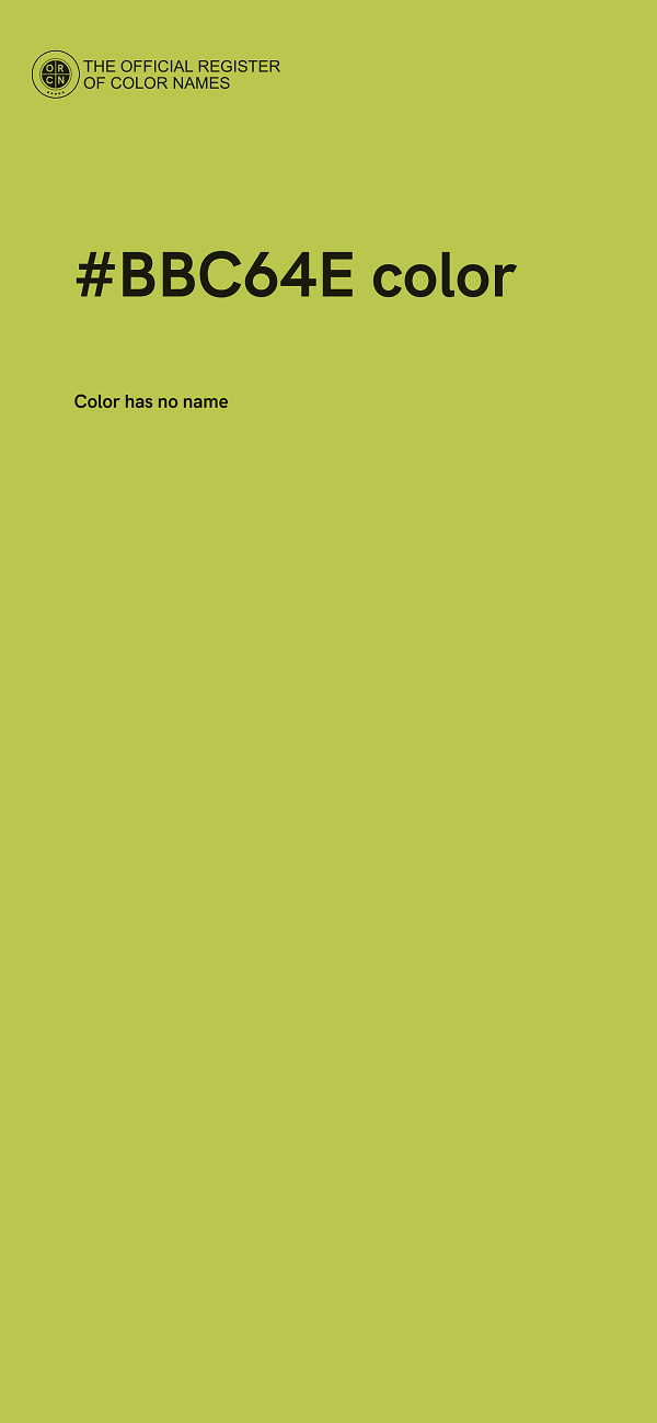 #BBC64E color image