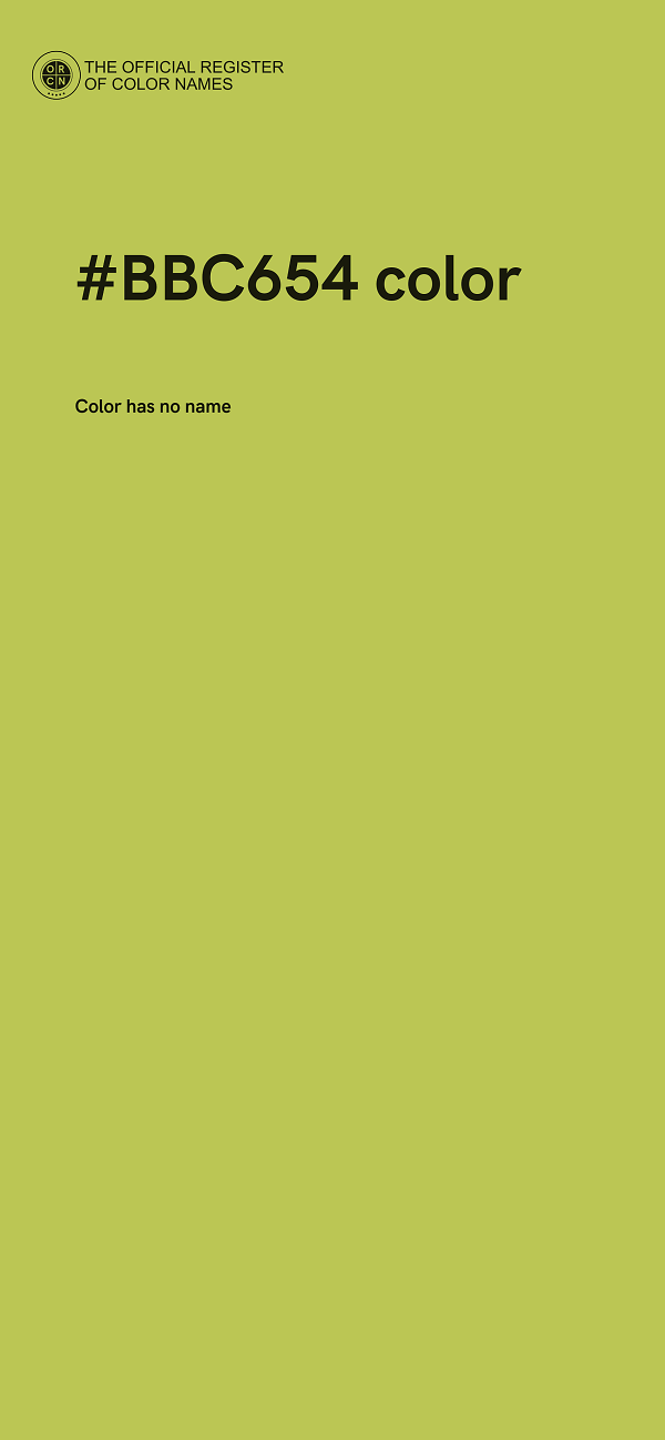 #BBC654 color image