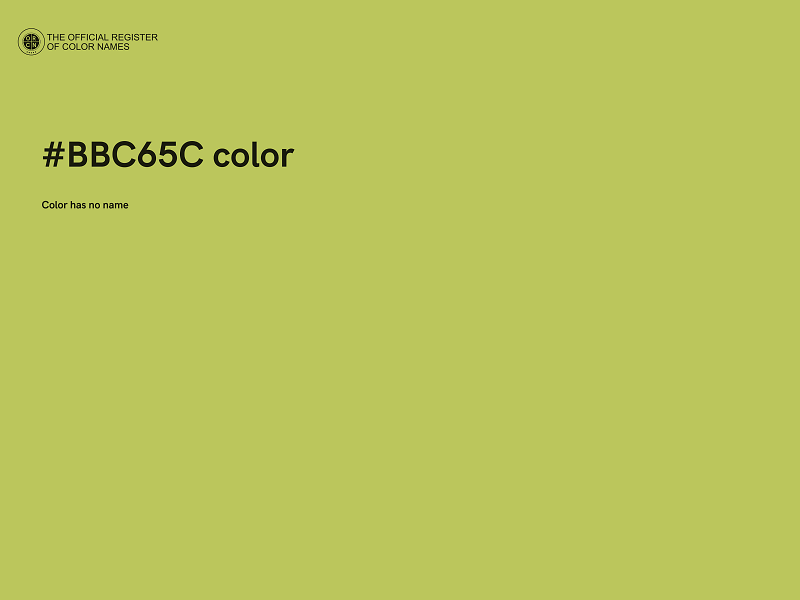 #BBC65C color image