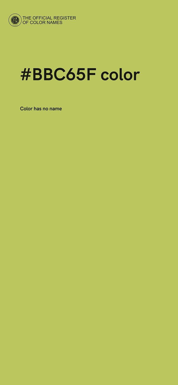 #BBC65F color image
