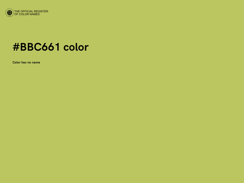 #BBC661 color image