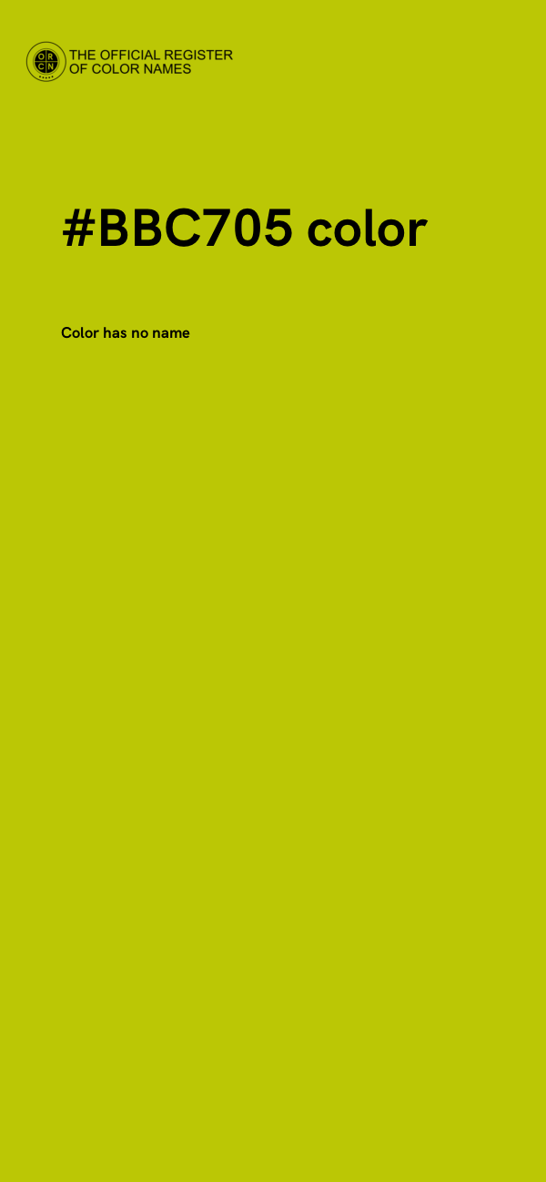 #BBC705 color image