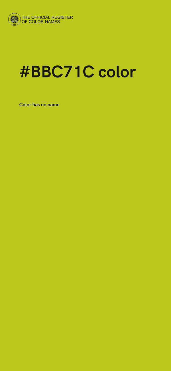 #BBC71C color image