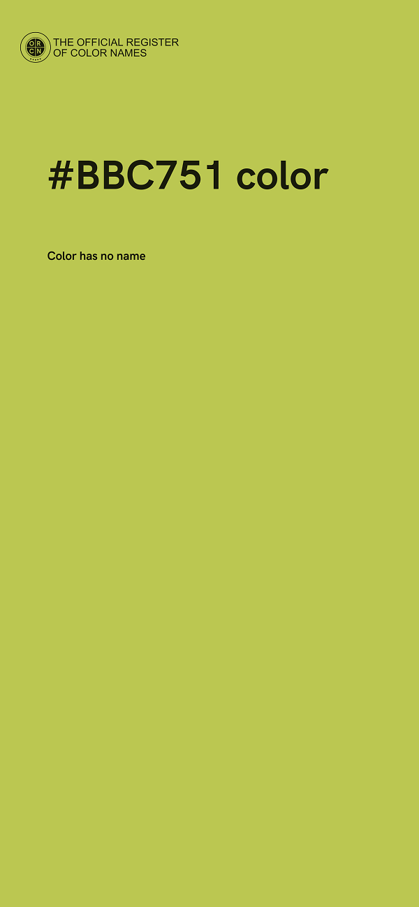 #BBC751 color image