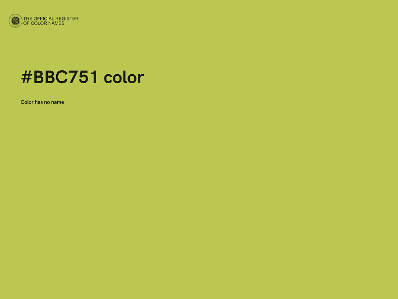 #BBC751 color image