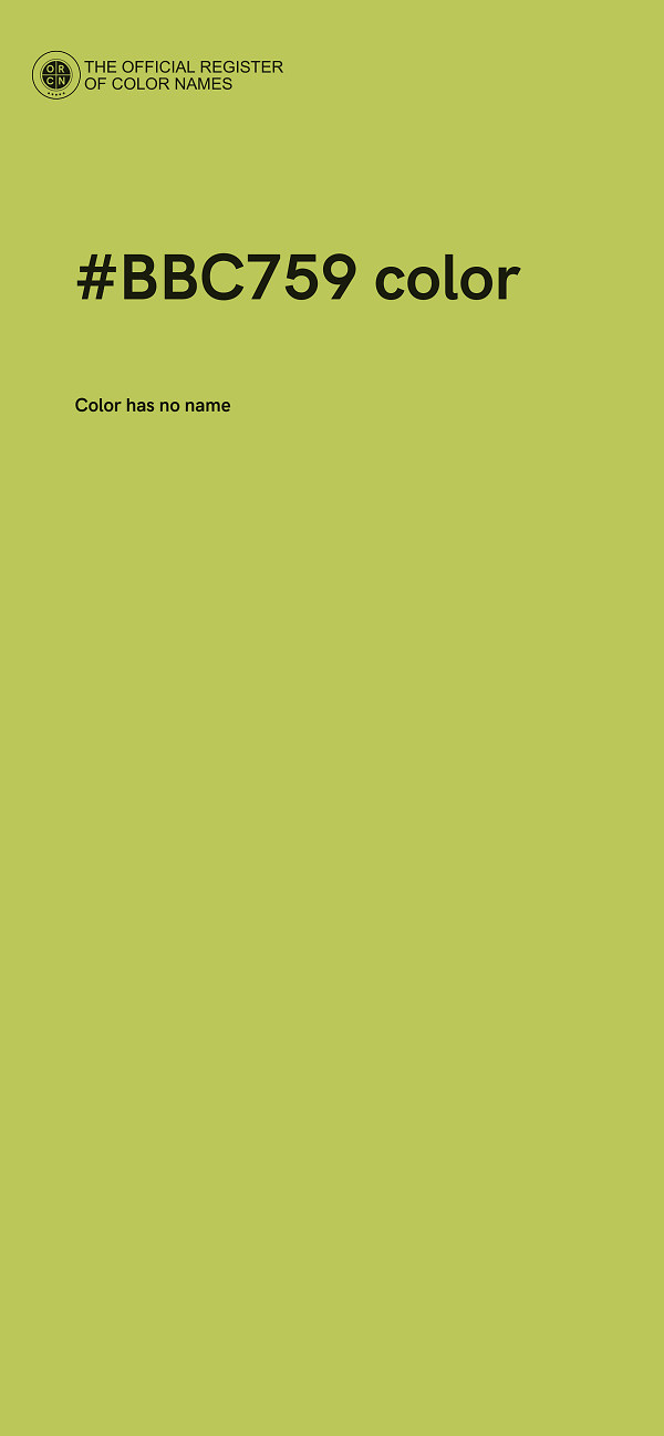 #BBC759 color image