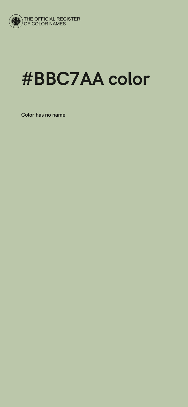 #BBC7AA color image