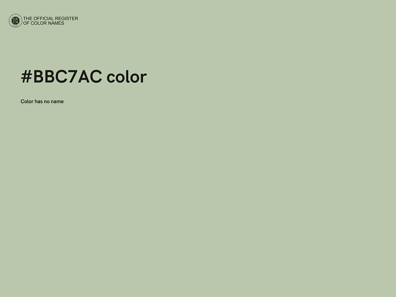 #BBC7AC color image