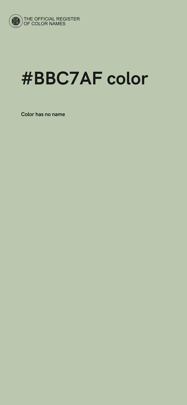 #BBC7AF color image