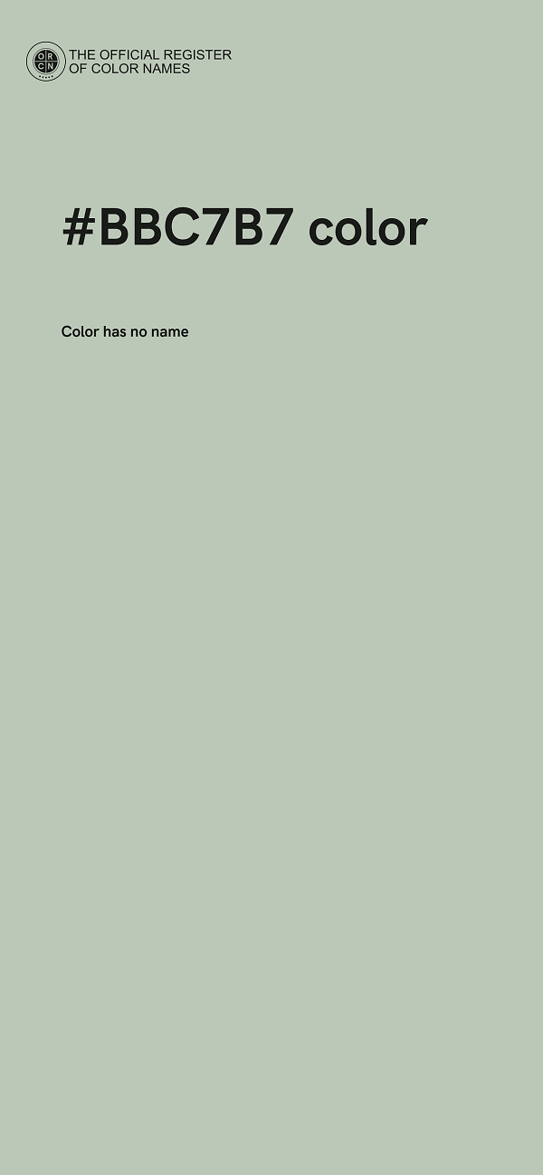 #BBC7B7 color image