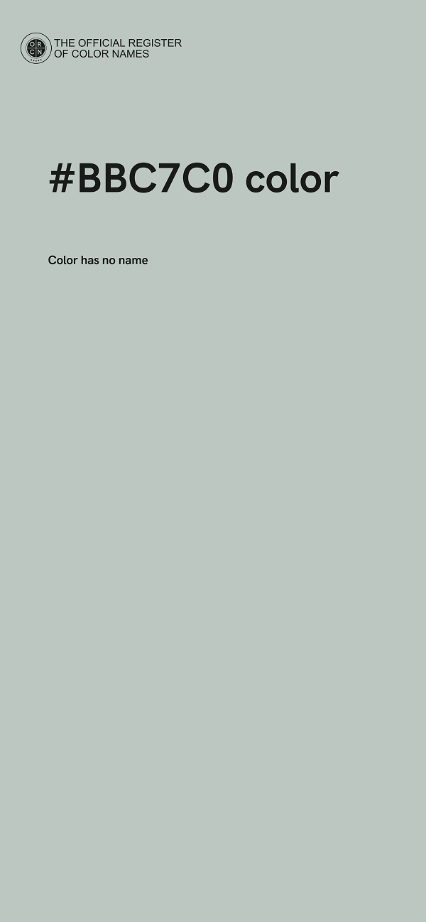 #BBC7C0 color image