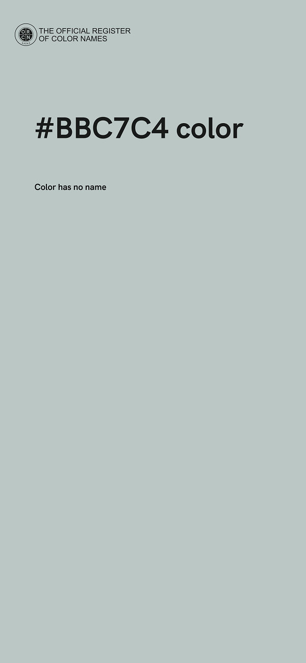 #BBC7C4 color image