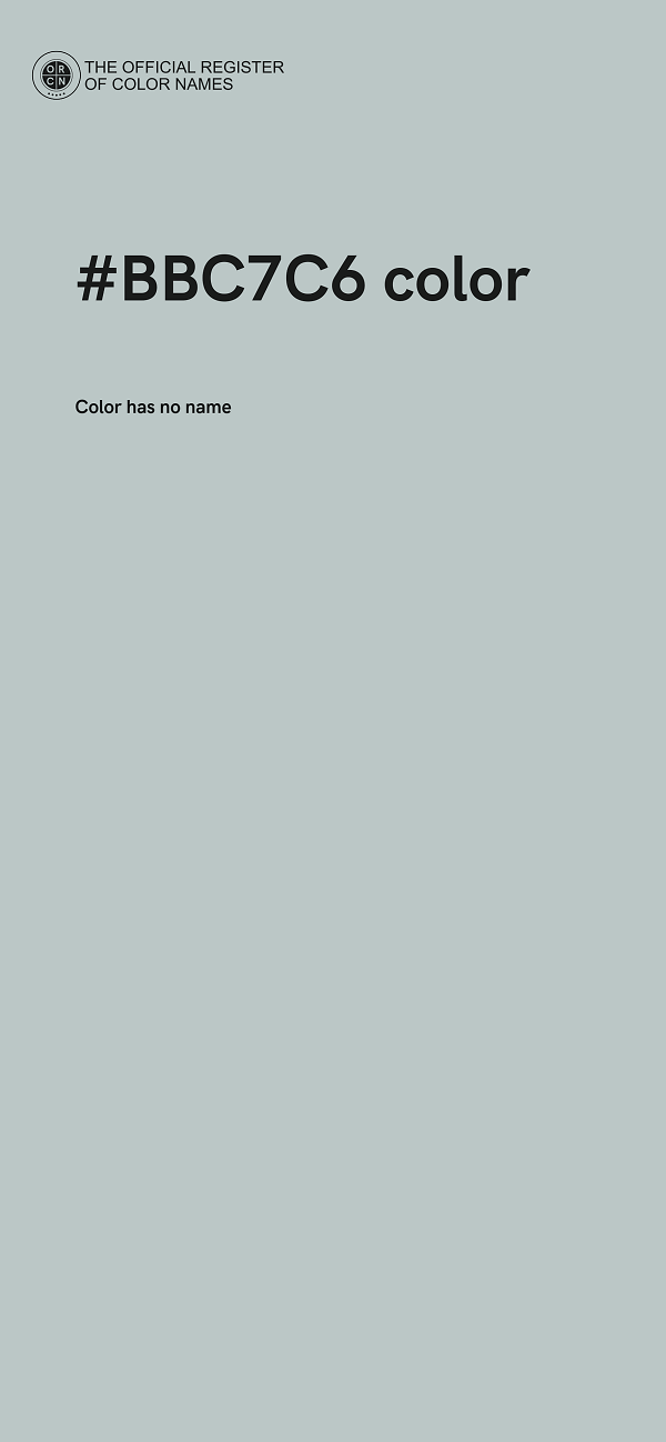 #BBC7C6 color image