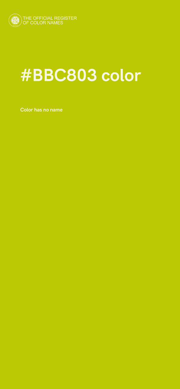 #BBC803 color image