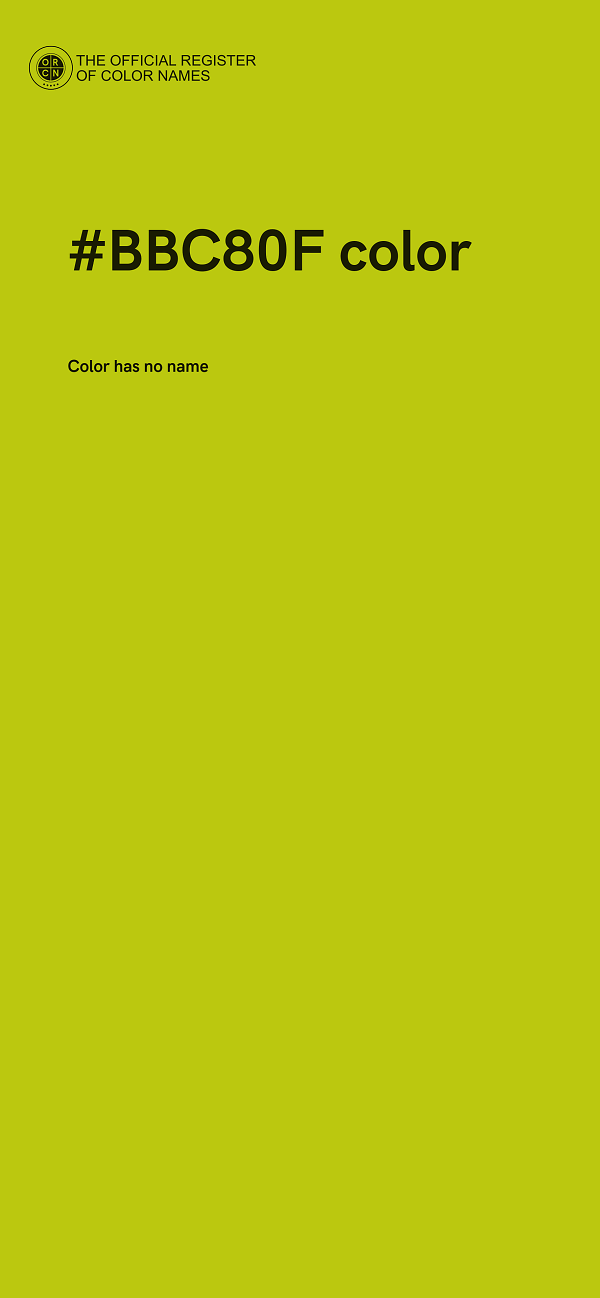 #BBC80F color image