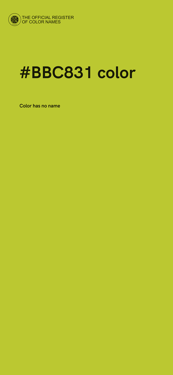 #BBC831 color image