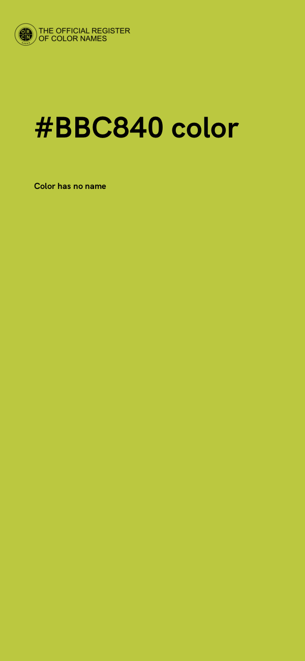 #BBC840 color image