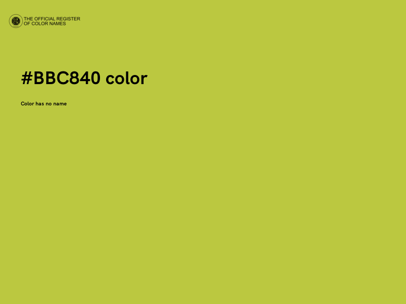 #BBC840 color image