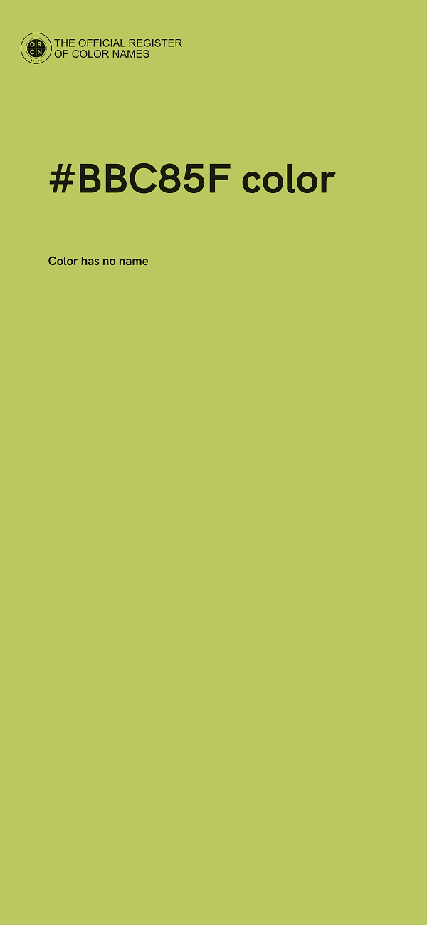 #BBC85F color image