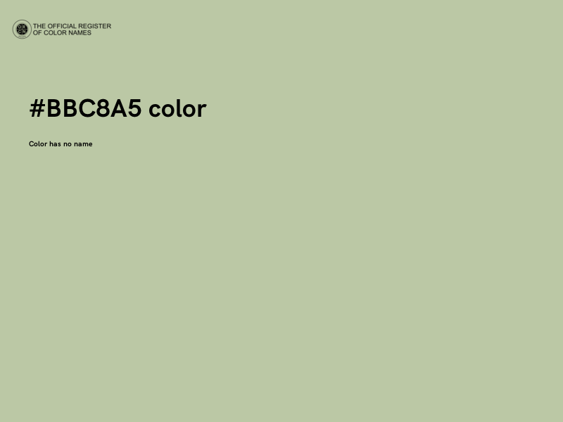 #BBC8A5 color image