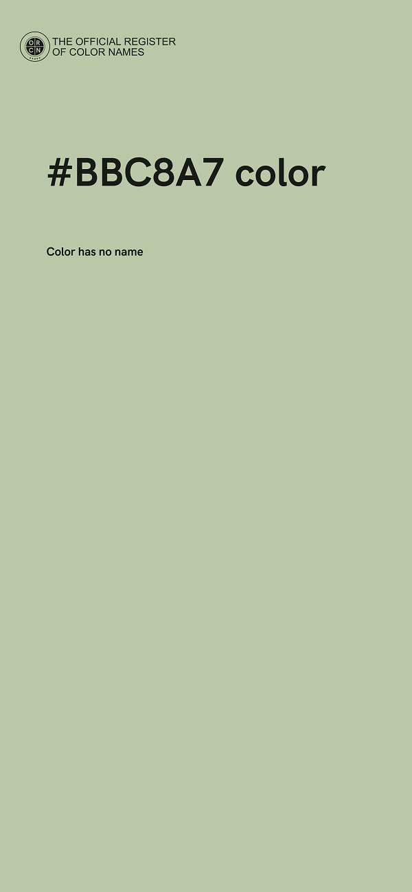 #BBC8A7 color image