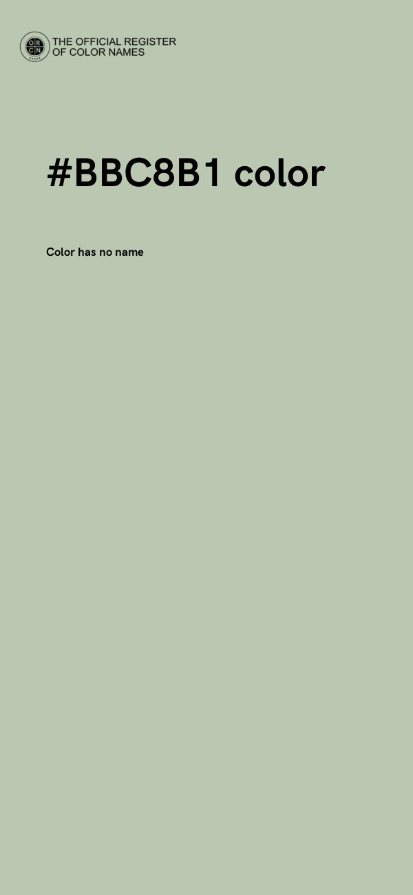 #BBC8B1 color image