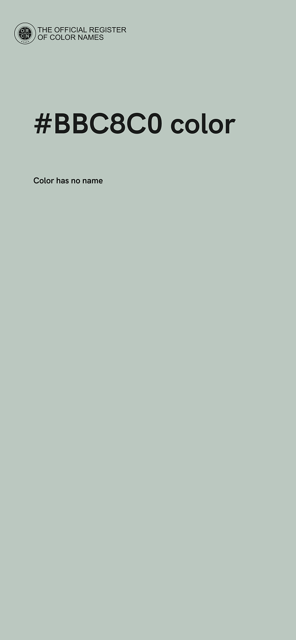 #BBC8C0 color image