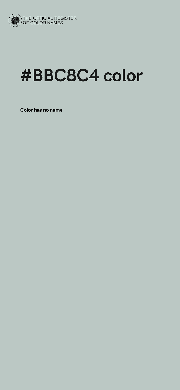 #BBC8C4 color image