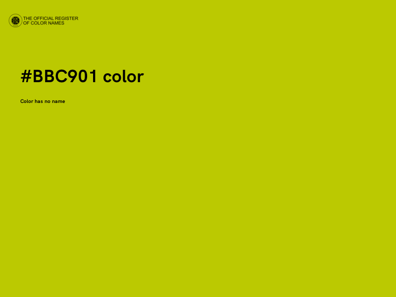 #BBC901 color image