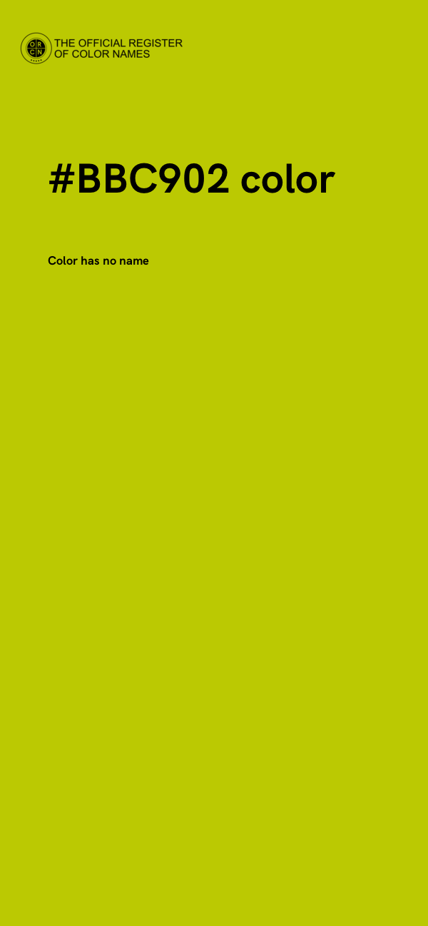 #BBC902 color image