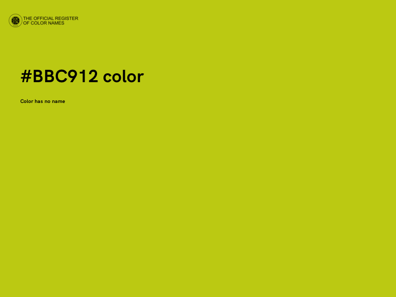 #BBC912 color image