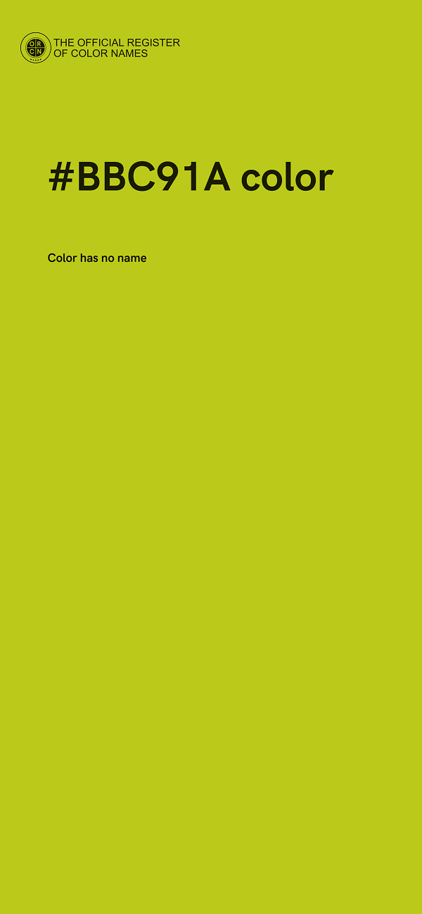#BBC91A color image