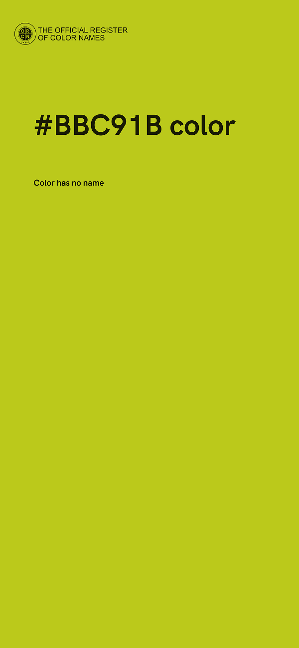 #BBC91B color image