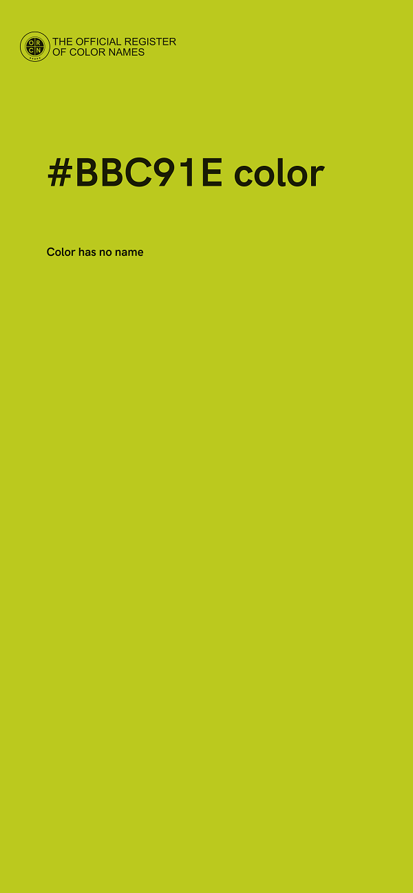 #BBC91E color image