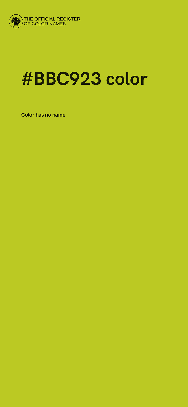 #BBC923 color image