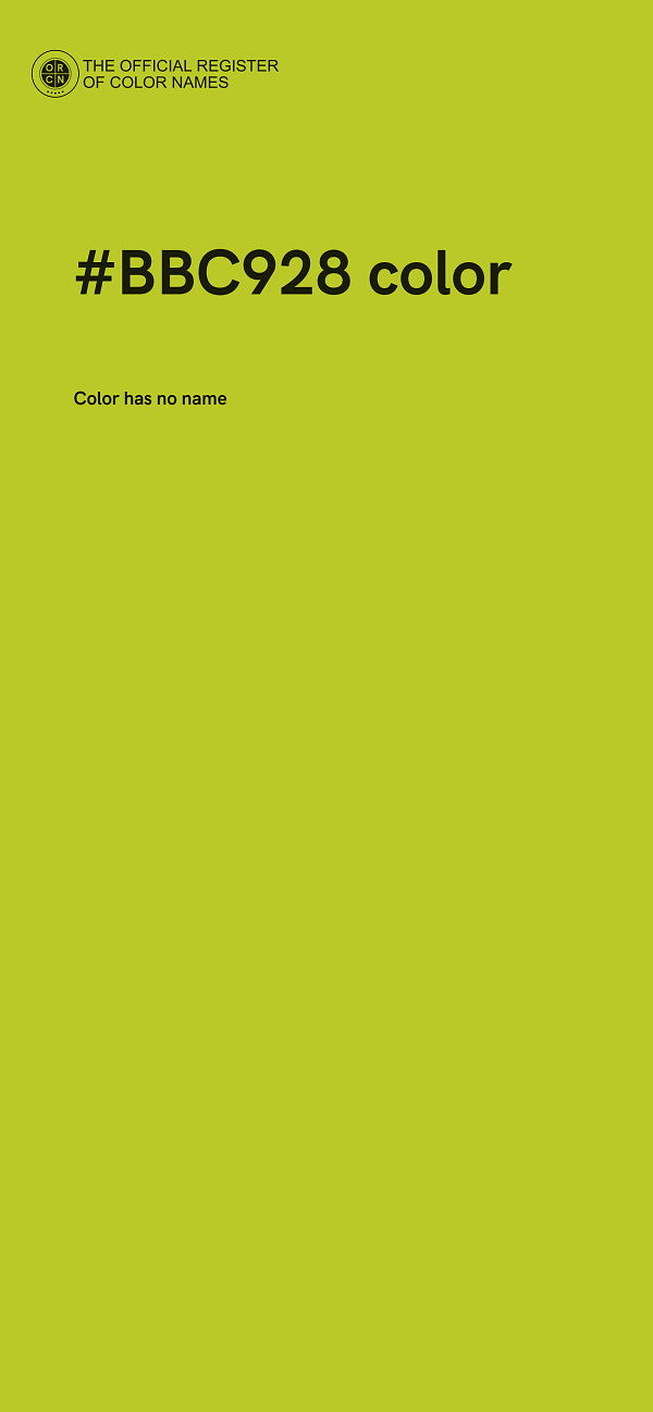 #BBC928 color image