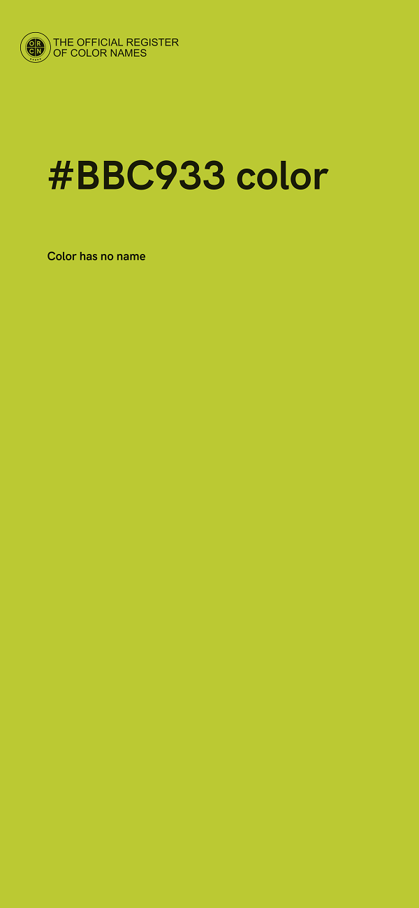 #BBC933 color image