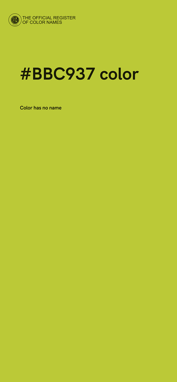 #BBC937 color image