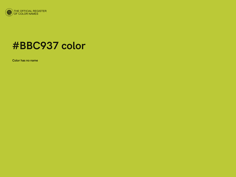 #BBC937 color image