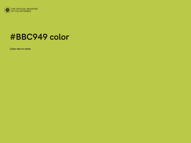 #BBC949 color image
