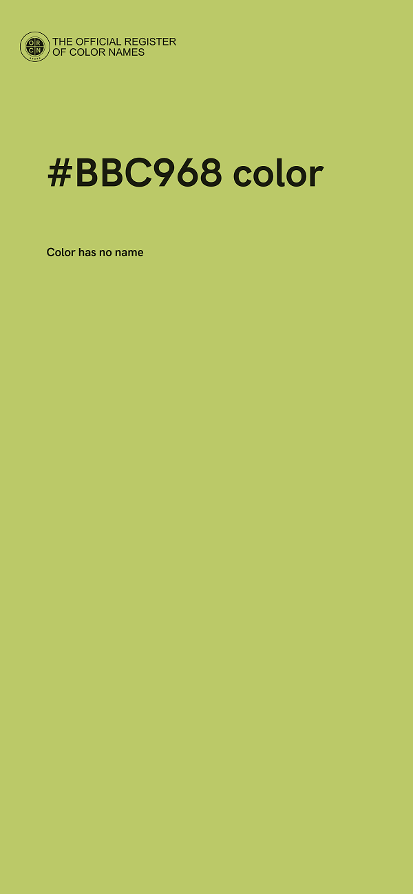 #BBC968 color image