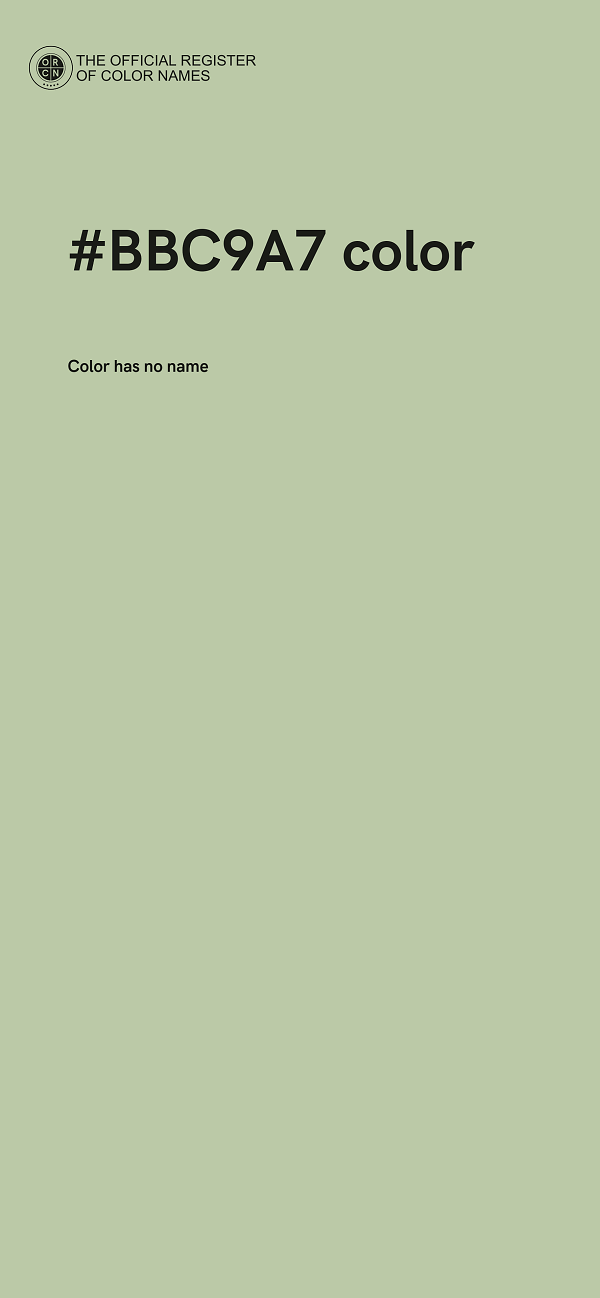#BBC9A7 color image