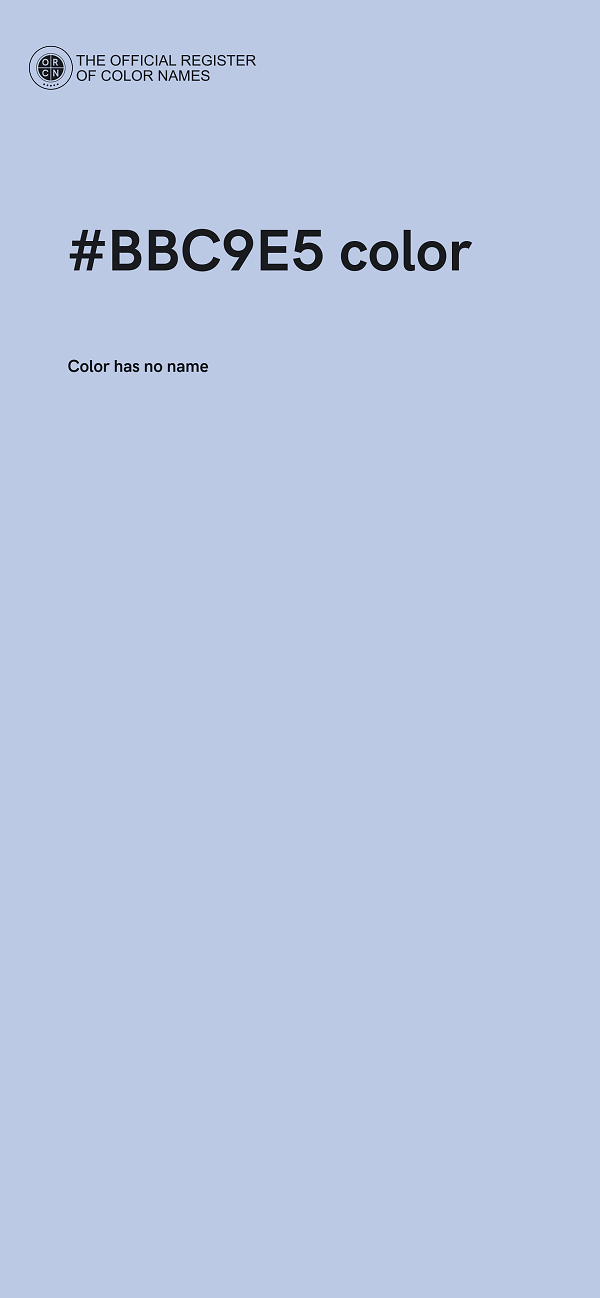 #BBC9E5 color image