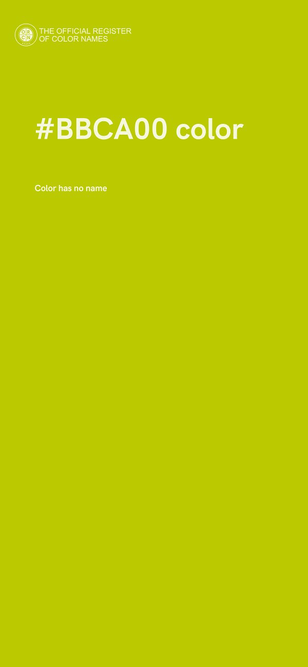#BBCA00 color image